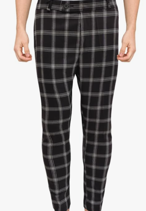 SR2 by LAVARA Cotton Lycra Ankle fit Slim Fit Formal Trouser 